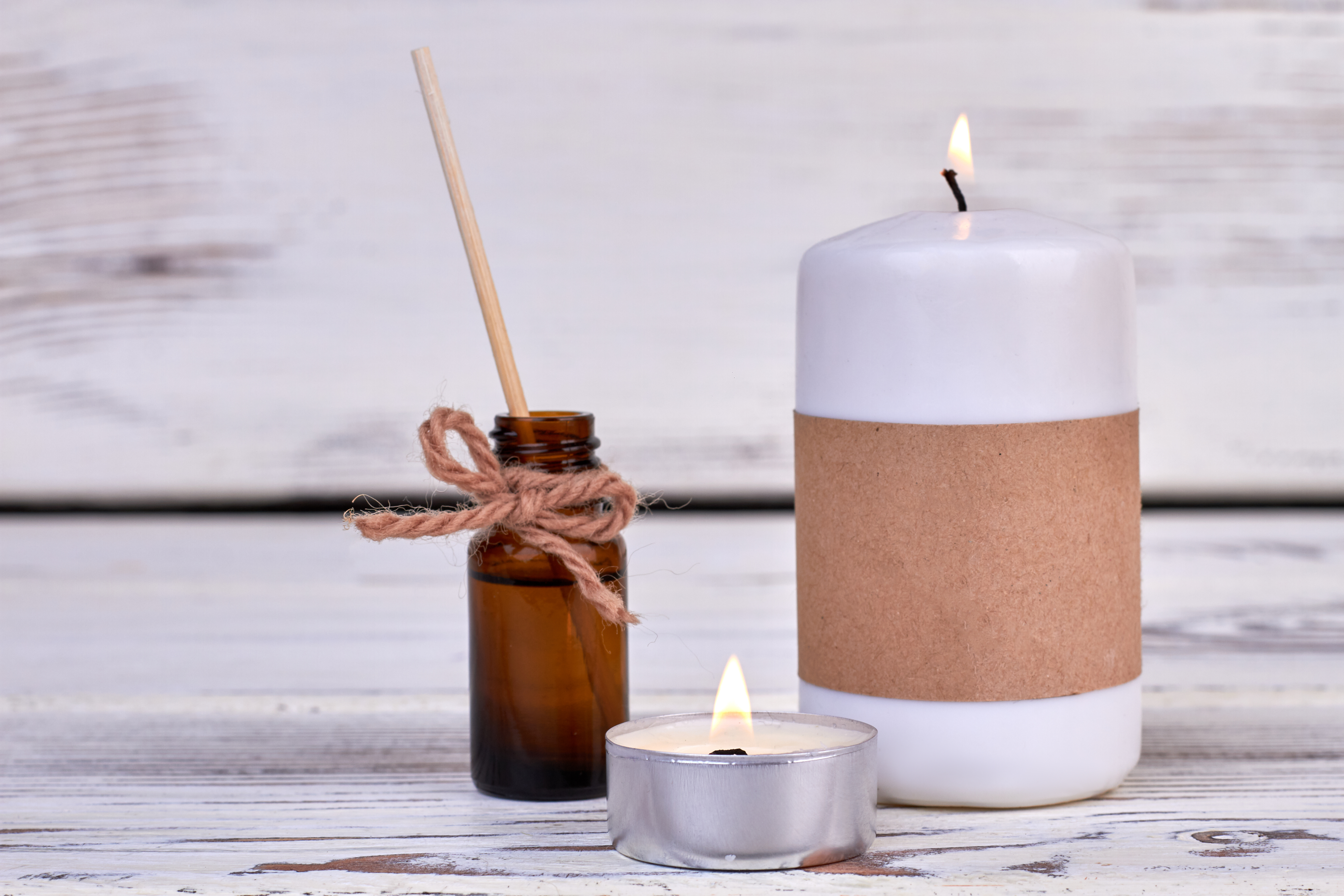 Velas en vaso